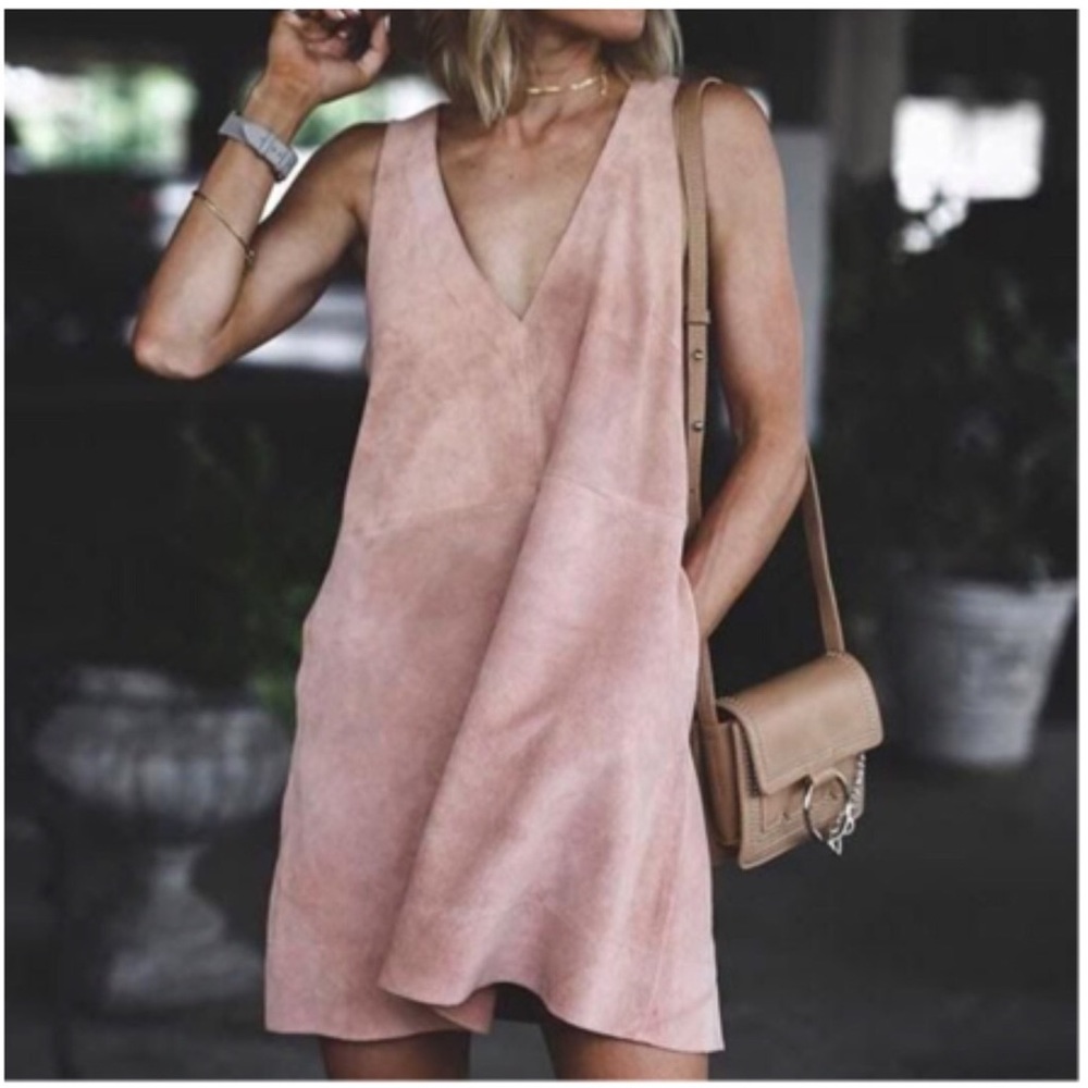 Dress faux suede